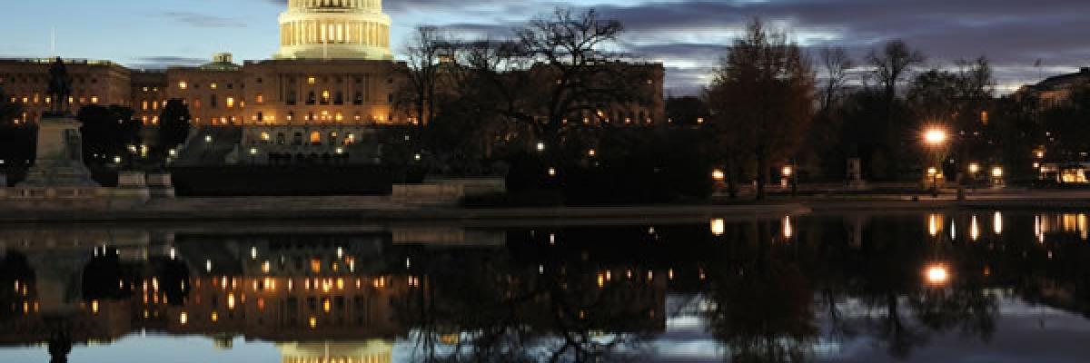 Capitol Building against an evening sky